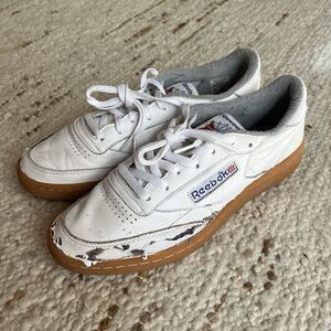 Distressed Vintage Reebok Club C Revenge White Gum Shoes 10.5 Shoes Sneakers